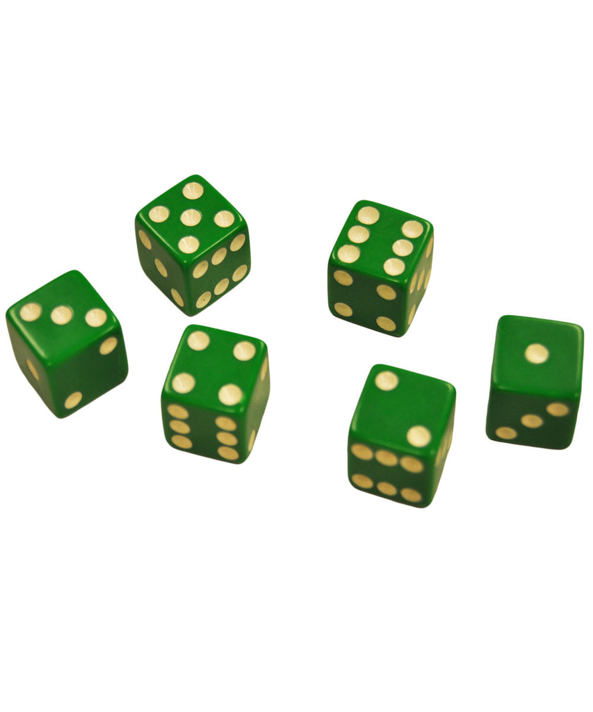 Set of 6 Green Dice