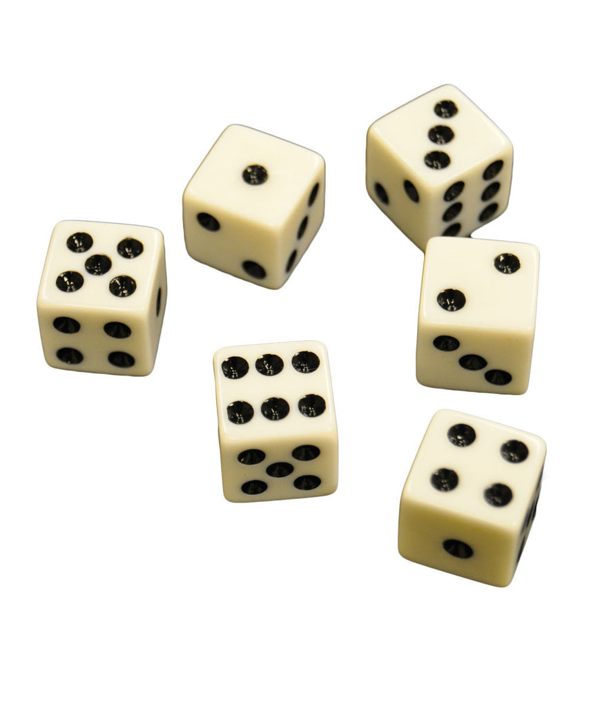 Set of 6 White Dice